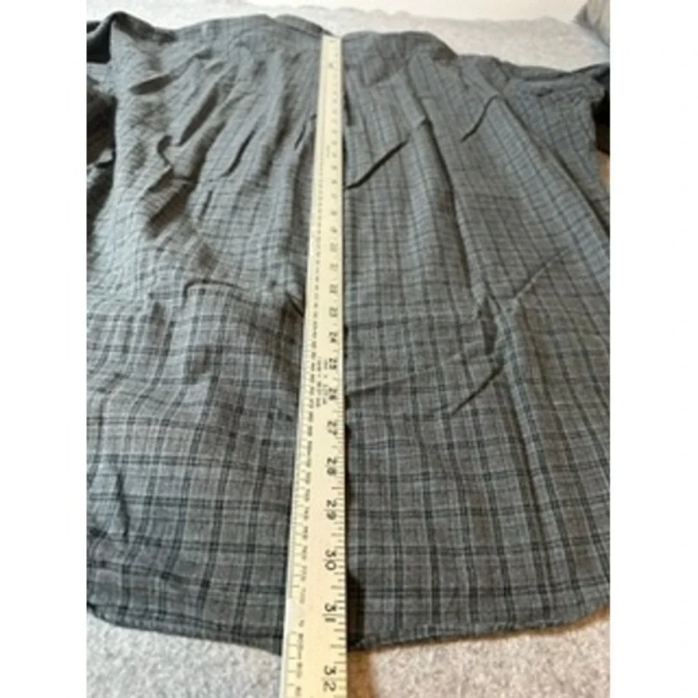Polo Ralph Lauren Mens XL Classic Fit Grey Plaid Button Down Shirt Long Sleeve